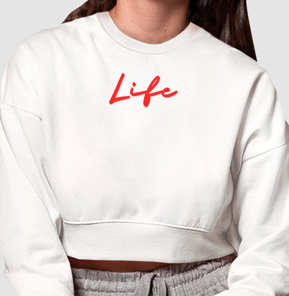 Cropped Moletom Life